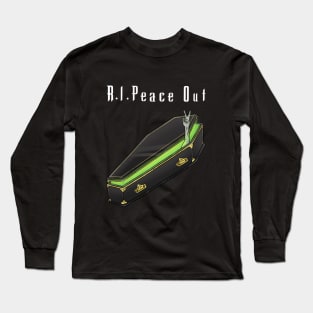 R.I.Peace Out | Funny RIP Zombie Peace Out Long Sleeve T-Shirt